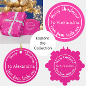 Weihnachts-Liebe aus Personalisiertem Rosa Geschenkanhänger