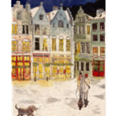 Weihnachtsmarkt Belgien Retro-inspiriert Wasserfar Puzzle