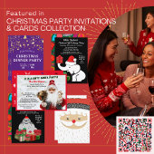 Dirty Santa Party Flying with a Blue Sky Christmas Einladung