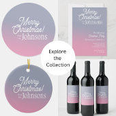 Weihnachts-Party Lilac Pink Ombre Einladung