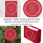 Weihnachts-Party Red Gold Pappteller