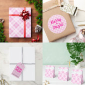 Hellrosa Tarta Weihnachtsmuster Kurzer Tischläufer