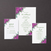 Weihnachten lila Poinsettia Blume Hochzeitmenü Menükarte (Personalisiere diese Kollektion eines unabhängigen Creators.)