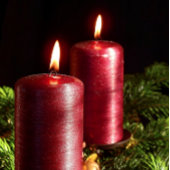 Weihnachtsfeier Rote Kerzen Winterurlaub Badhandtuch Set