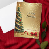 Christmas Tree Ribbons Holiday Paper Coaster Rechteckiger Pappuntersetzer (Personalisiere diese Kollektion eines unabhängigen Creators.)