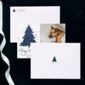 Moody Christmas Tree | Dark Midnight Aquamarin Gre Runde Wanduhr