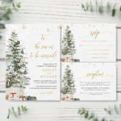 Weihnachtsbaum-Hochzeitsempfang Begleitkarte (Personalisiere diese Kollektion eines unabhängigen Creators.)