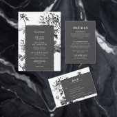 Chrysanthemum Ink Art Hochzeit Einladung (Personalisiere diese Kollektion eines unabhängigen Creators.)