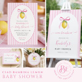 Coquette Lemon Baby Shower Einladung