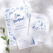 Mittelmeer-Blau Baby Shower Oma wird es Button