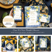 Ciao to Miss Italien Lemon Blue Tiles Brautparty Einladung