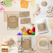 Cielito Lindo Talavera Mexican Fiesta Baby Shower Weinetikett