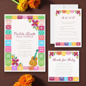 Cielito Lindo Mexican Papel Picado Floral  RSVP Karte
