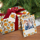 Weihnachten Rustikaler Urlaub Citrus Gewürz Geschenkpapier Set