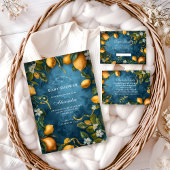 itrus Blossom Blue Baby Shower Einladung