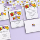 Citrus Floral Garden Wedding Serviette