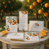 Citrus Wedding | Elegant Mediterranean Orange Tischnummer