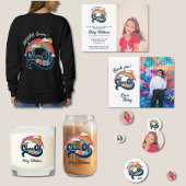 Abschluss-Klasse 2025 Rainbow Retro Napkins Serviette