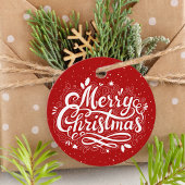 Frohe Weihnachten Feierliche Rot und Weiß Custom