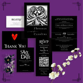Royal Chic Black Save the Date Postkarte