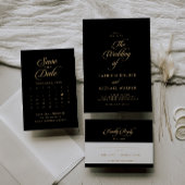 Klassisch Weiße und Goldene We Do Hochzeitsmappe Programm