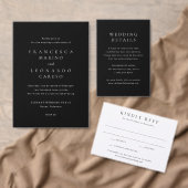 Classic Black Simple Wedding Invitation (Personalisiere diese Kollektion eines unabhängigen Creators.)
