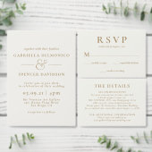 Moderne elegante Hochzeit in Blue Gold Folieneinladung (Personalisiere diese Kollektion eines unabhängigen Creators.)