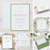 Küstenehe in Blautönen und Salbeigrün - Elegant Gästebuch