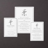 Klassisches Navy-Lilien-Monogramm-Hochzeit Save The Date (Personalisiere diese Kollektion eines unabhängigen Creators.)