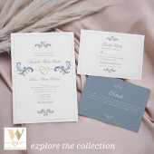 Dusty Blue Classic Wedding Serviette