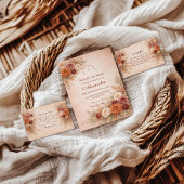 Classic Fall Flower Bridal Shower Einladung