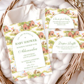 Classic Farm Animals Barnyard Baby Shower Serviette