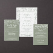 Doppelseitiges Grün-Boho-Blumengetränk+ Menükarte (Personalisiere diese Kollektion eines unabhängigen Creators.)