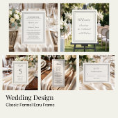 Klassisches formelles Hochzeitsprogramm im Elfenbe
