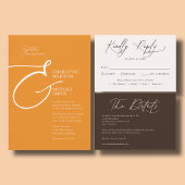 Klassisches Monogramm-Et-Zeichen-Hochzeitsprogramm