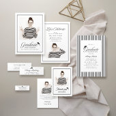 Mini Classic Framed Script Photo Grad invite Begleitkarte