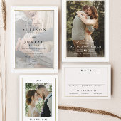 Classic Elegant Gold Wedding Einladung