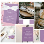 Minimalistischer Lavendel vor Hochzeit All In One Einladung