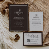 Klassisches Luxe | Dunkle Espresso-Braune Hochzeit Programm