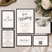 Klassisch minimalistisches altes Geld Schwarz Elfe Save The Date