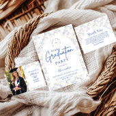 Classic Porcelain Blue Graduation Party RSVP Karte