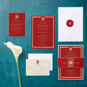 Gold Rectangle Double Happiness Chinese Wedding Geschenkschachtel (Personalisiere diese Kollektion eines unabhängigen Creators.)