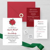 Elegante Red Wedding Enclosure Card Begleitkarte