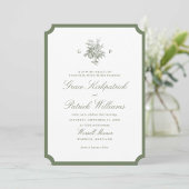 Klassischer Salbeigrüner Monogramm-Hochzeit-Save-t Save The Date