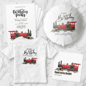 Red Train Happy Birthday Geschenkanhänger