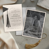 Blue Tassel High School Graduation Party Einladung