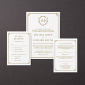 Monogramm QR-Code Foto-Collage Weißgold Hochzeit Save The Date (Personalisiere diese Kollektion eines unabhängigen Creators.)