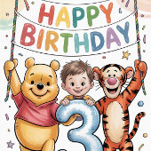 Winnie the Pooh | Happy Birthday Serviette