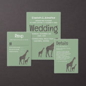 Clay Safari Giraffe, Rustikale Hochzeit Sockelschild (Personalisiere diese Kollektion eines unabhängigen Creators.)