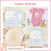 Cloud 9 Himmlisch Blau Baby Shower Gästebuch
